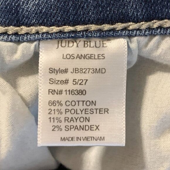 Judy Blue Women's Shredding Up My Life JB8273MD Relaxed Distressed JEans Size 27 - Picture 9 of 13